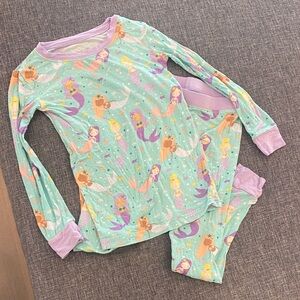 Little Sleepies Mermaid Pajama Set - Mint and Lavender